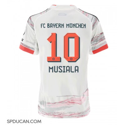 Zenski Nogometni Dres Bayern Munich Jamal Musiala #10 Gostujuci 2025-26 Kratak Rukav Zenski Nogometni Dres Bayern Munich Jamal Musiala #10 Gostujuci 2025-26 Kratak Rukav
